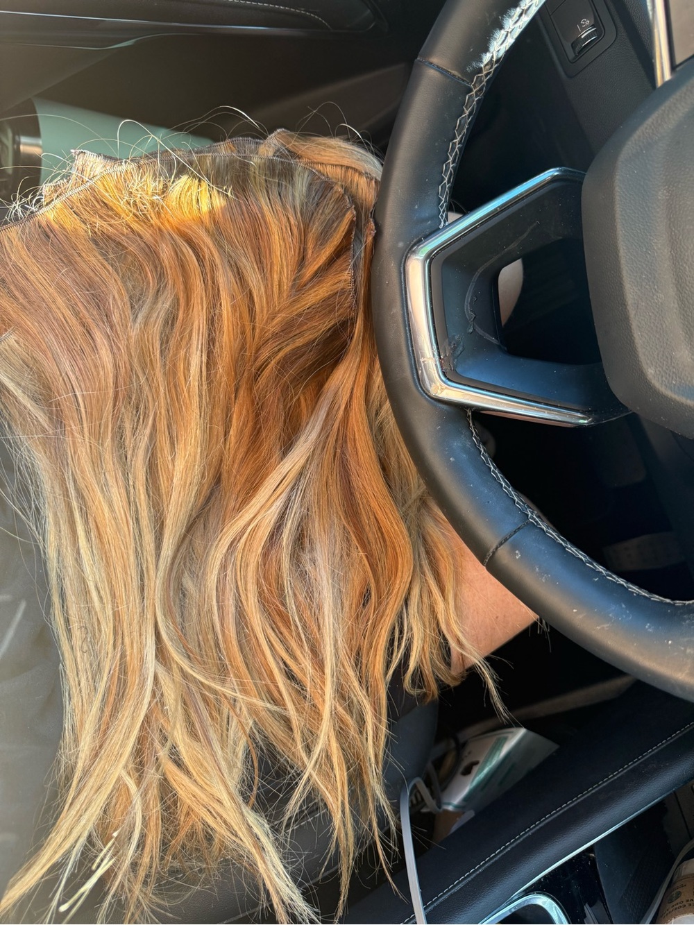Brown Blonde Wavy Hair Extension - Natural Golden Blonde covet and main 18 inch